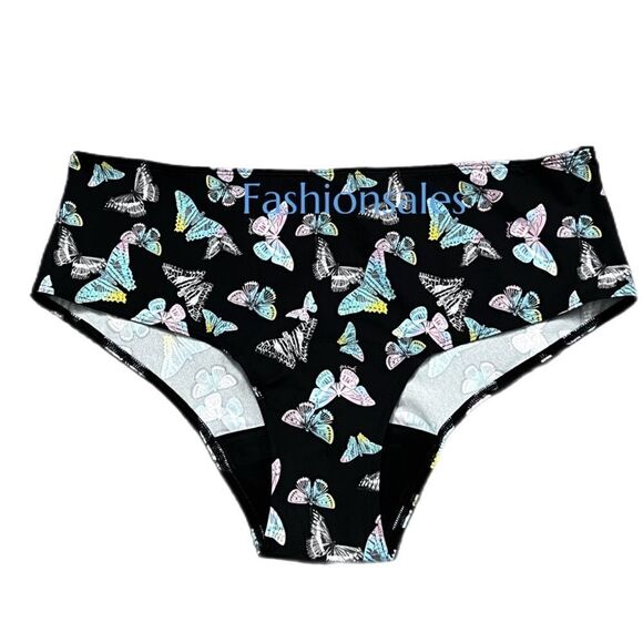 Victorias Secret Pink Hipster Period Panty black with butterflies XXL - Picture 1 of 4